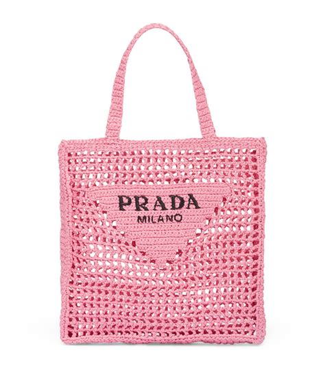 prada tote bag crochet|prada crochet beach bag.